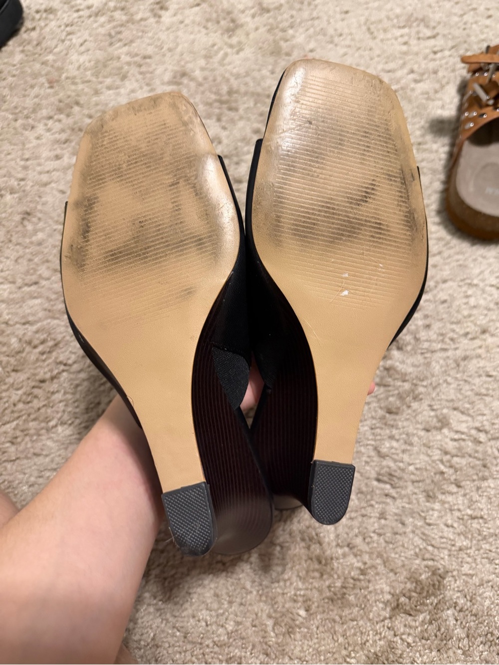 GAP Black Open-Toe Slide Mules - Picture 3 of 3